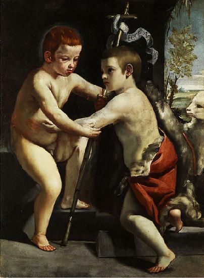 CAGNACCI, Guido Baptist as children oil painting image